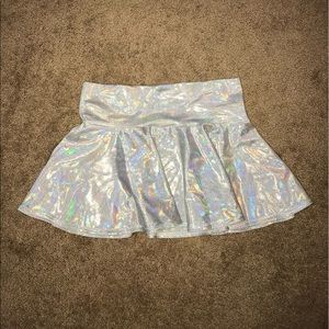 NWOT Holographic rave micro mini skirt